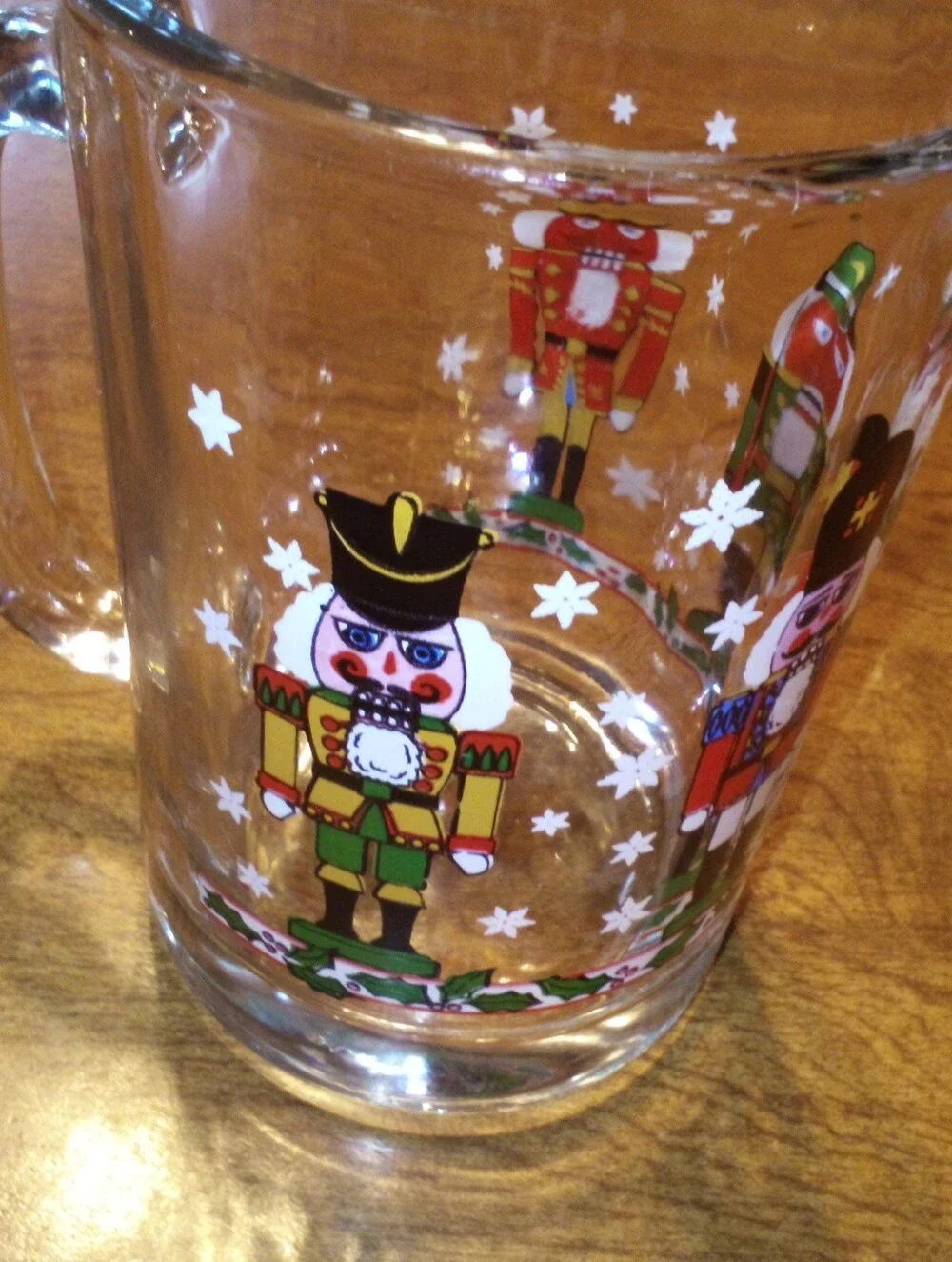 Nutcracker Holiday Clear Heavy Glass 4